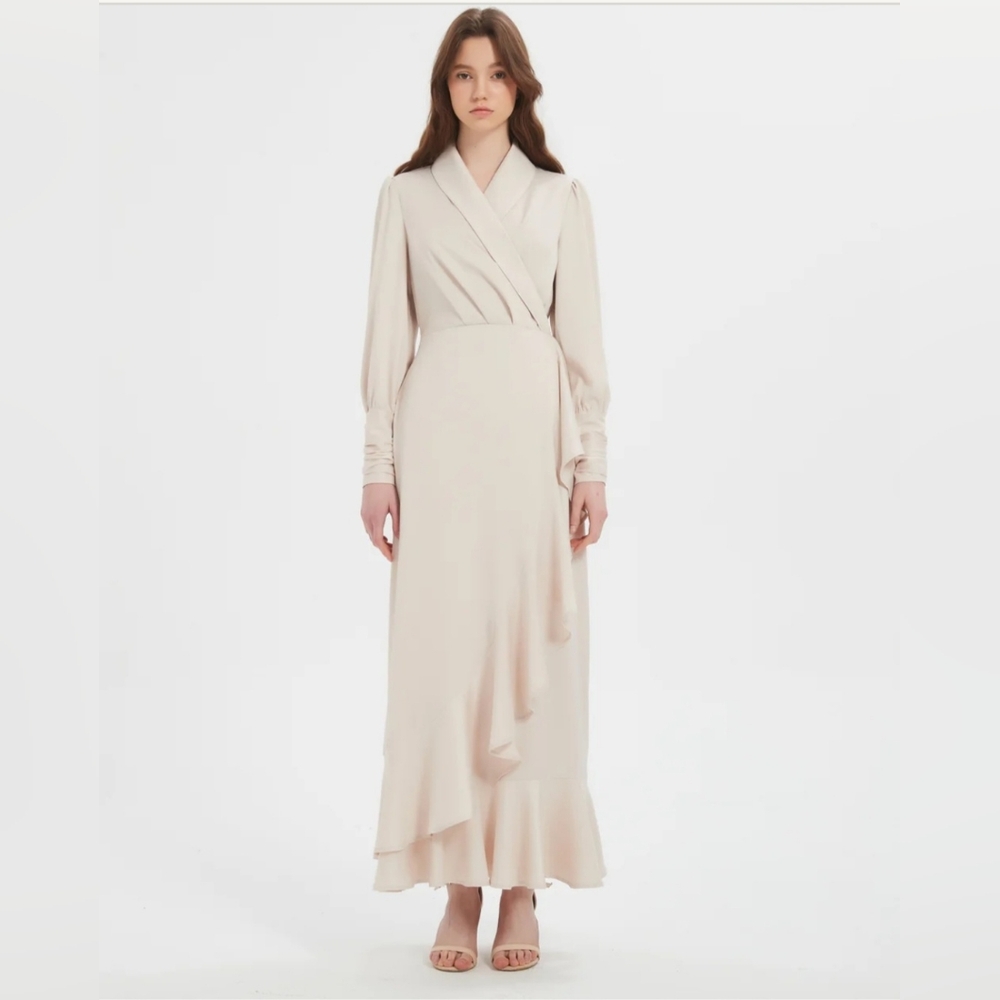 NWT Amariah Maya Maxi Abaya Dress NEW Color Off White, Size Womens XL